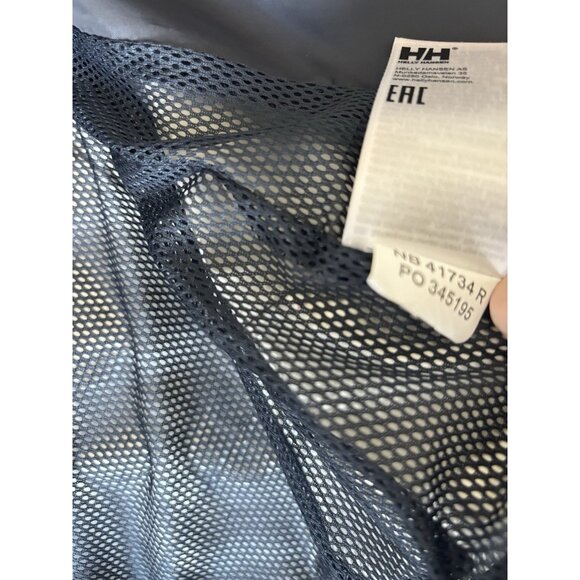 Helly Hansen Jacket Youth Size 14 Blue Windbreaker Rain Coat~MISSING HOOD~Preppy - Picture 7 of 16